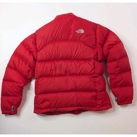 The North Face Nuptse 700 Down Fill Jacket Womens Medium Red Winter Puffer Coat - Picture 8 of 16